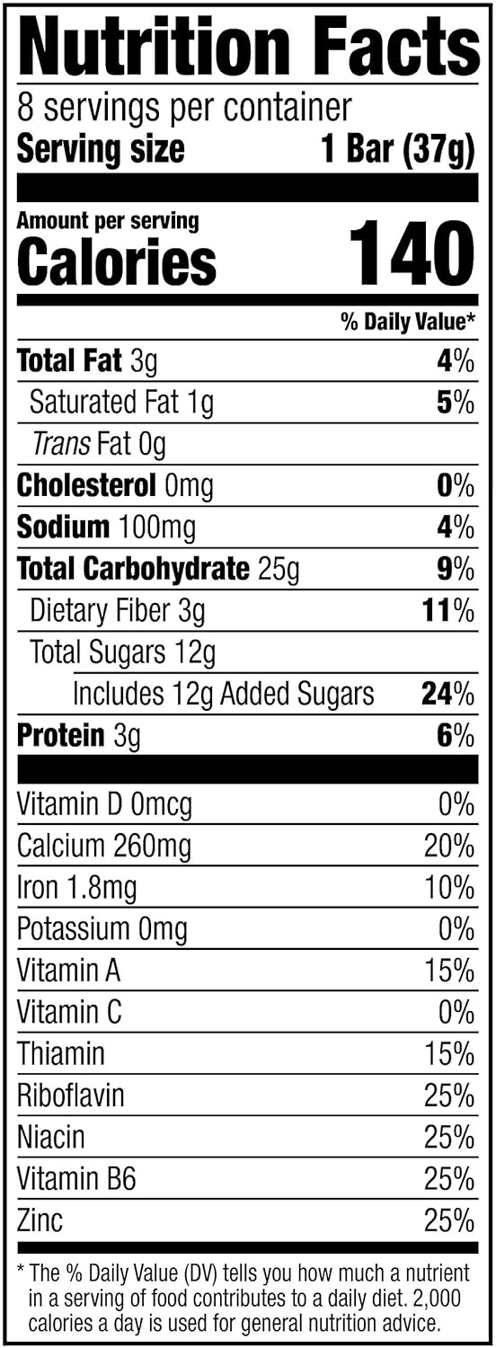 Amazon Brand - Happy Belly Fruit & Grain Cereal Bars, Raspberry, 8 Count (Pack of 1)