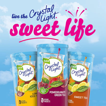 Crystal Light Sugar-Free Pomegranate Green Tea Naturally Flavored Powdered Drink Mix 5 Count Pitcher Packets