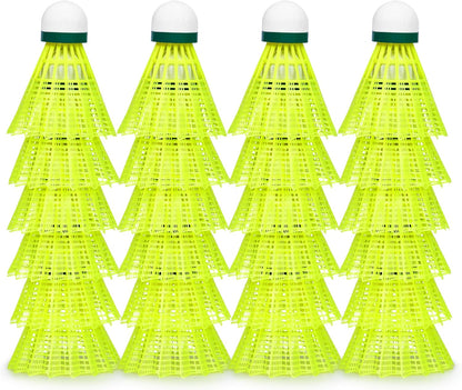 HIRALIY Badminton Shuttlecocks Birdies,Plastic Shuttlecocks for Badminton Set with Stability ＆ Durability, Hight Speed Birdie Ball, Badminton Sets for Backyards Indoor Outdoor Sports Activities
