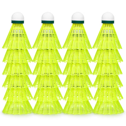 HIRALIY Badminton Shuttlecocks Birdies,Plastic Shuttlecocks for Badminton Set with Stability ＆ Durability, Hight Speed Birdie Ball, Badminton Sets for Backyards Indoor Outdoor Sports Activities