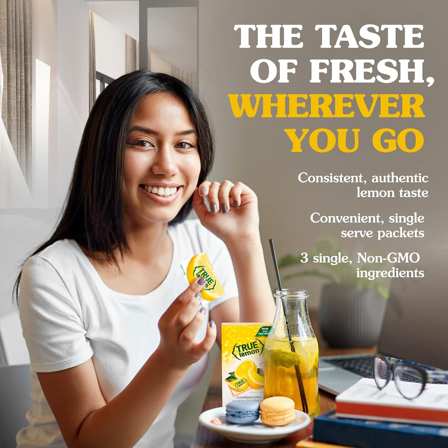 True Lemon Water Enhancer Packets - Sugar-Free, 0 Calorie Drink Mix with Real Lemon Flavor (Bulk Pack of 500)