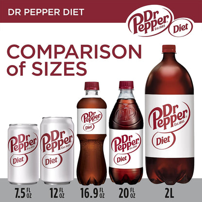 Diet Dr Pepper, .5 L bottles (Pack of 6)