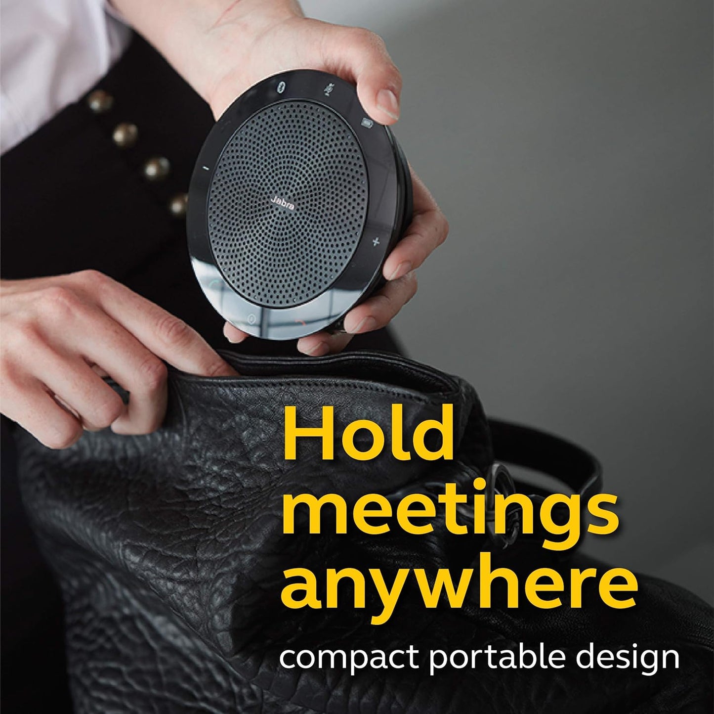 Jabra Speak 510 MS Wireless Bluetooth Speakerphone – Outstanding Sound Quality, Portable Conference Speaker for Holding Meetings Anywhere - Certified for Microsoft Teams