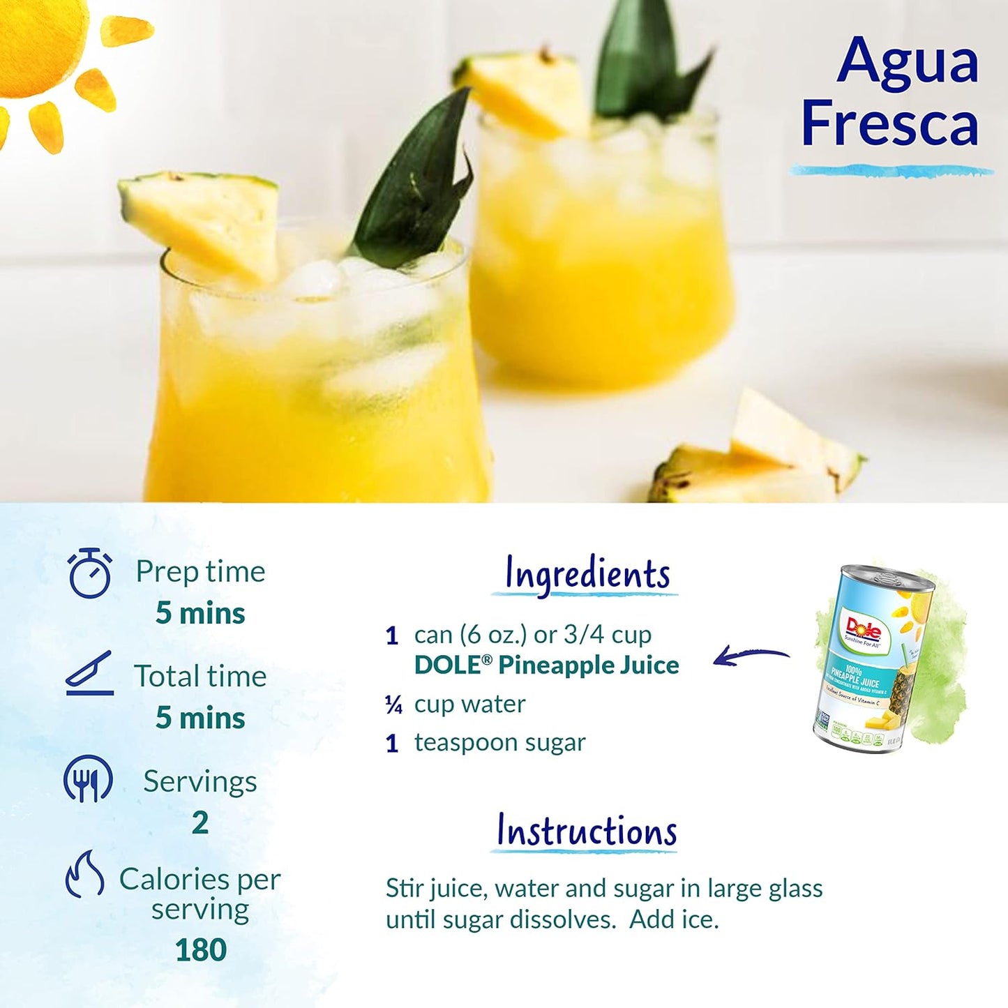 Dole 100% Pineapple Juice, 100% Fruit Juice with Added Vitamin C, 8.4 Fl Oz Cans, 24 Total Cans