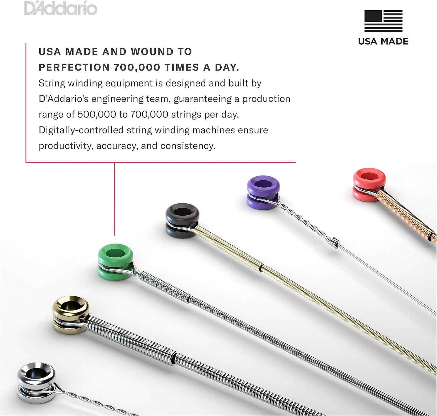 D'Addario Guitar Strings - XL Nickel Electric Guitar Strings - EXL110-3D - Perfect Intonation, Consistent Feel, Reliable Durability - For 6 String Guitars - 10-46 Regular Light, 3-Pack