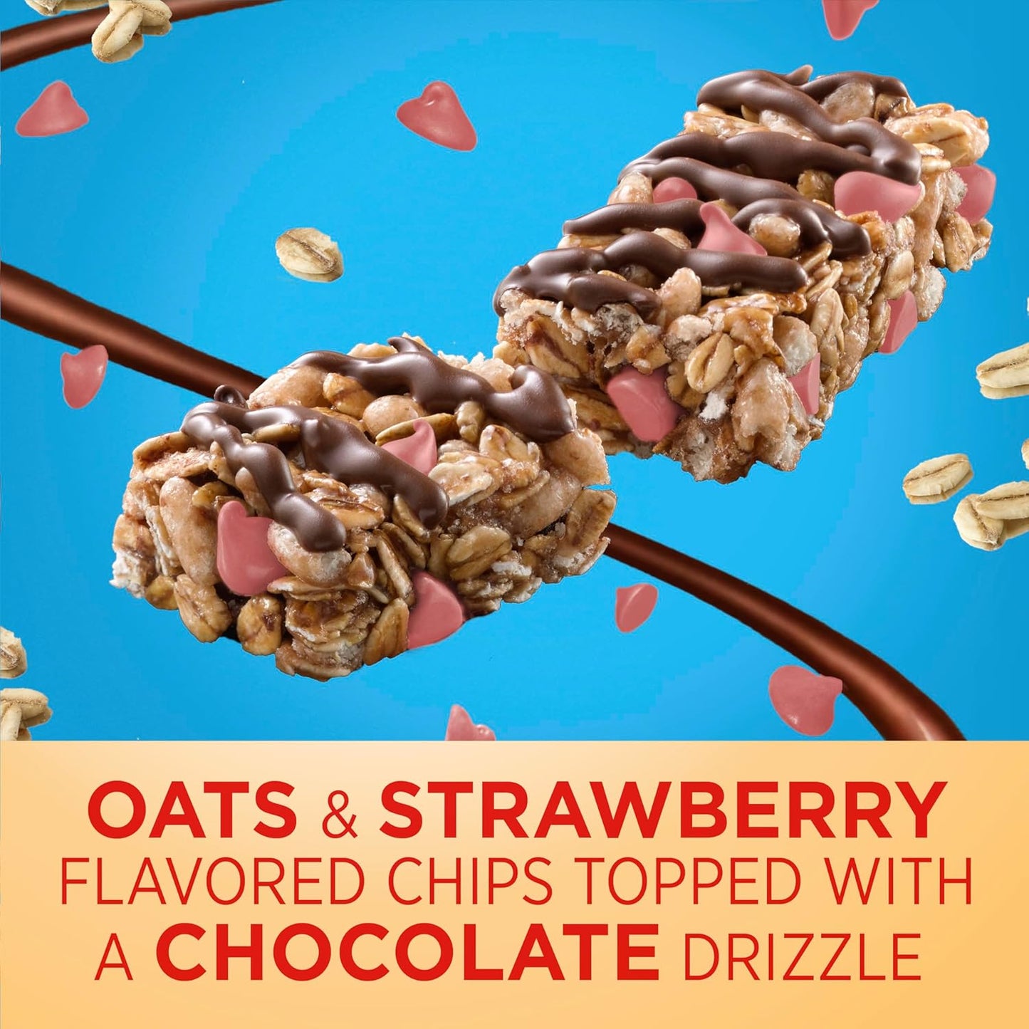 Fiber One Chewy Bars, Oats & Chocolate Strawberry Fiber Snacks, 5 Count, 7 oz