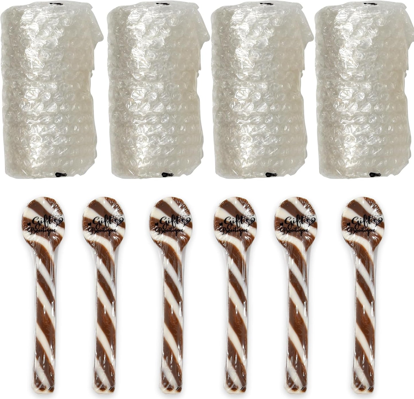 Christmas Hot Cocoa Candy Spoons 24 Pack Edible Hot Cocoa Stirrers Candies Spoon Individually Wrapped for Stirring Beverages Hot Chocolate Tea Coffee Cocktail Stocking Fillers Holiday Party Favor Gift
