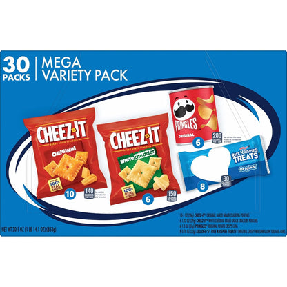 Kellogg's Snacks, Lunch Snacks, Kids Snacks, Mega Pack, Variety Pack, 30.1oz Box (30 Packs)