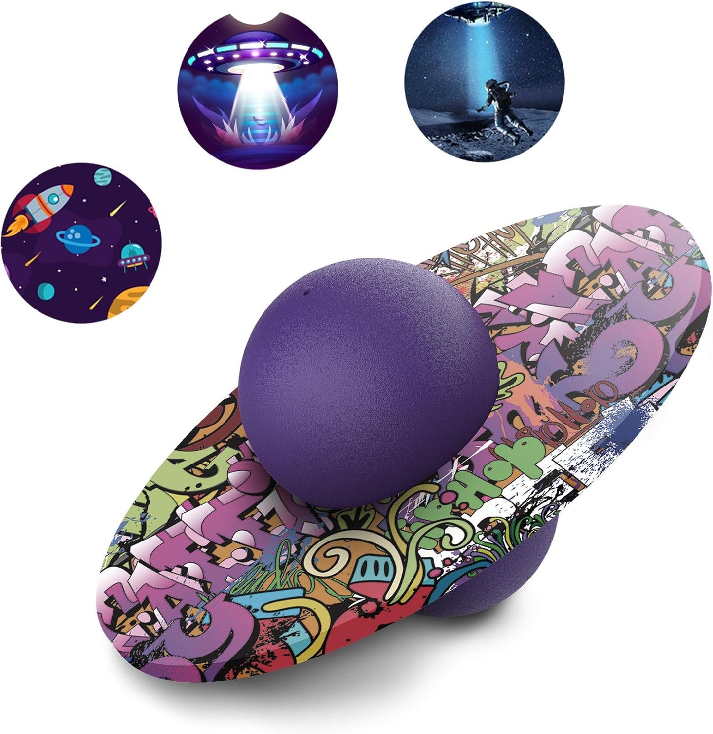 Anby Pogo Ball for Kids & Adults Up to 200lb, Balance Coordination Trick Bounce Board Pop Ball Cool Fun Challenge Indoor Outdoor Toys Pogo Jumper Birthday Gifts for Boys Girls Christmas Stuffers