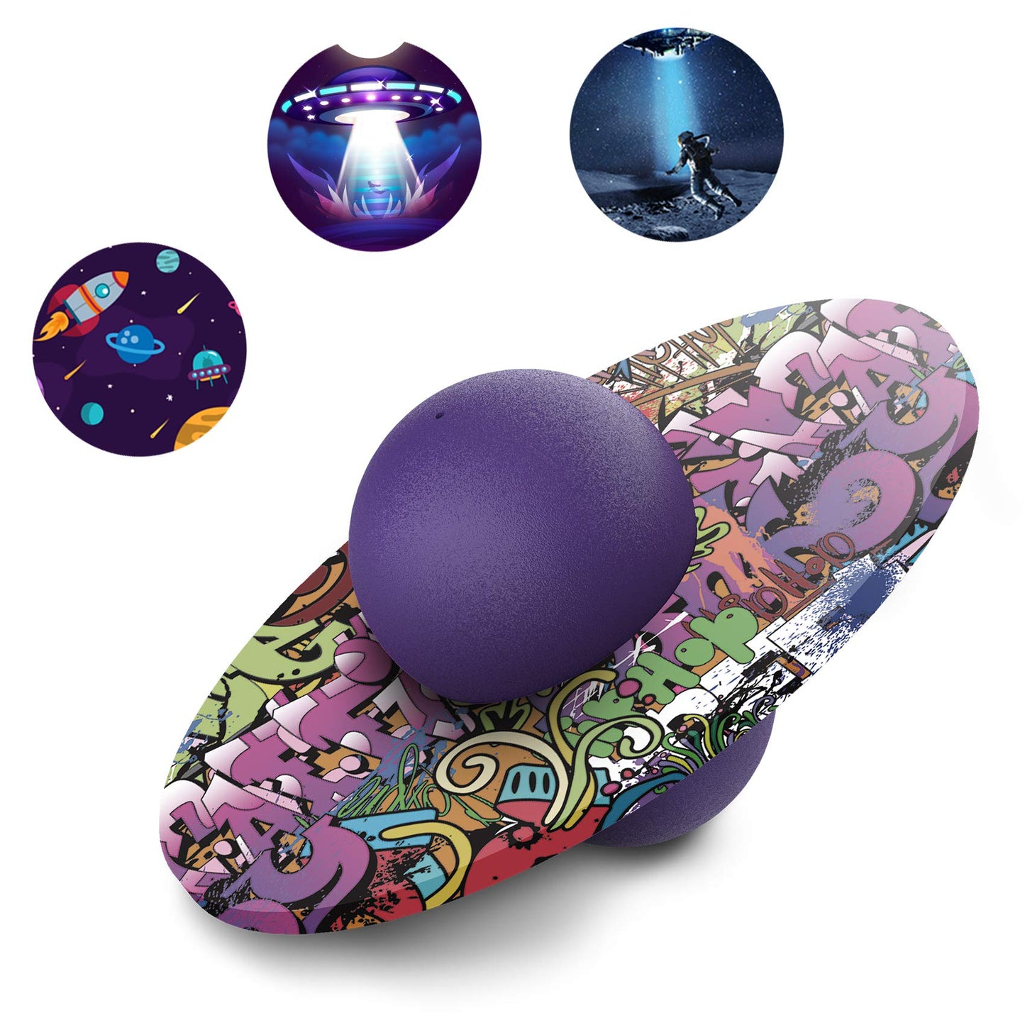 Anby Pogo Ball for Kids & Adults Up to 200lb, Balance Coordination Trick Bounce Board Pop Ball Cool Fun Challenge Indoor Outdoor Toys Pogo Jumper Birthday Gifts for Boys Girls Christmas Stuffers