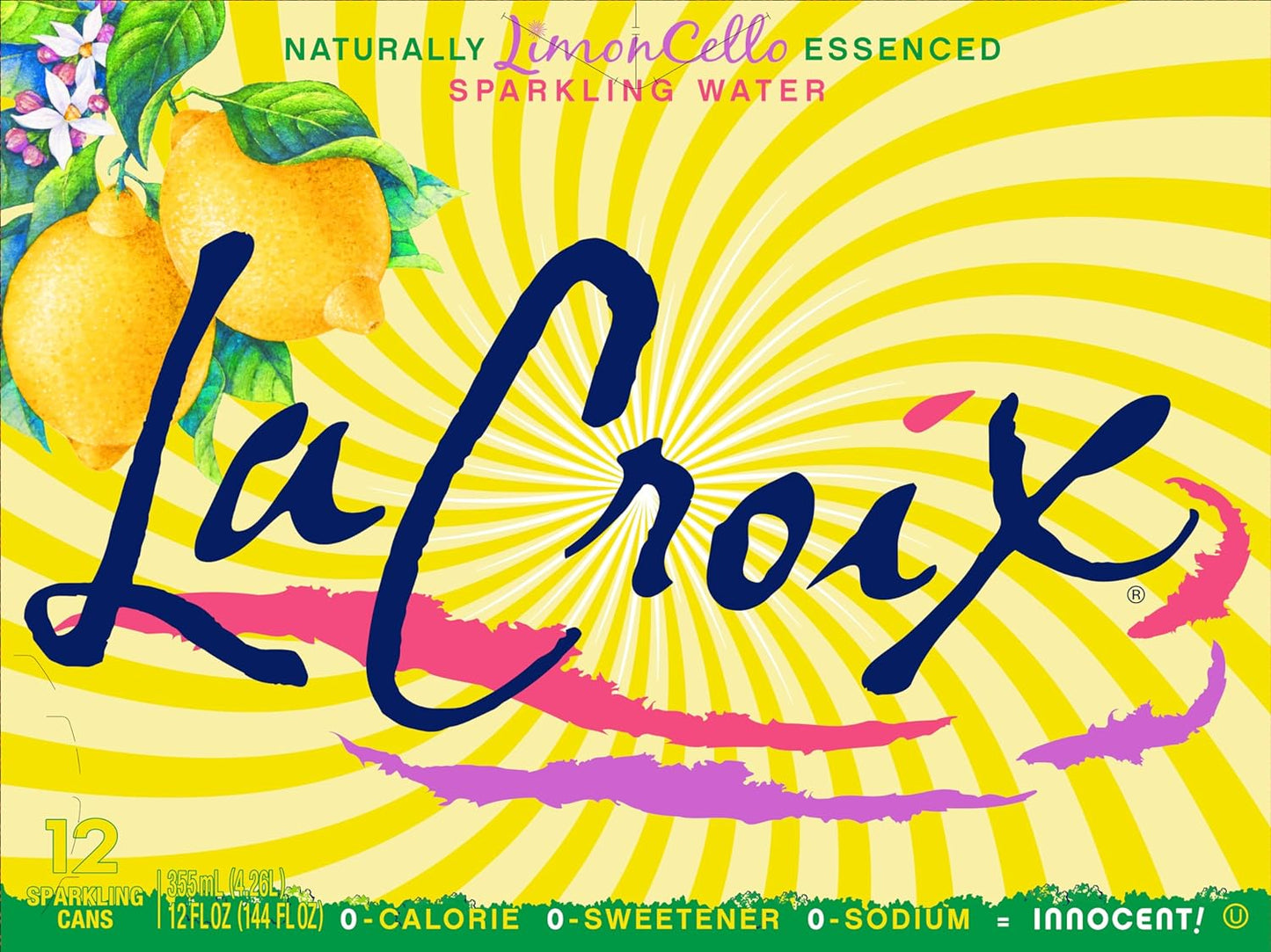 LaCroix Sparkling Water, LimonCello, 12 Fl Oz (pack of 12)