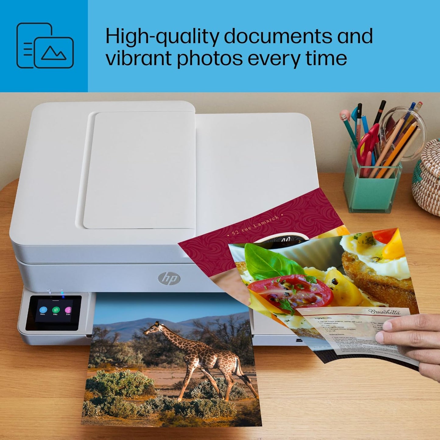 HP Envy 6555e Wireless All-in-One Color Inkjet Printer, Print, scan, Copy, Duplex Printing Best-for-Home, 3 Months of Ink Included (714N5A)