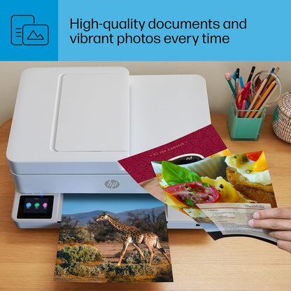 HP Envy 6555e Wireless All-in-One Color Inkjet Printer, Print, scan, Copy, Duplex Printing Best-for-Home, 3 Months of Ink Included (714N5A)