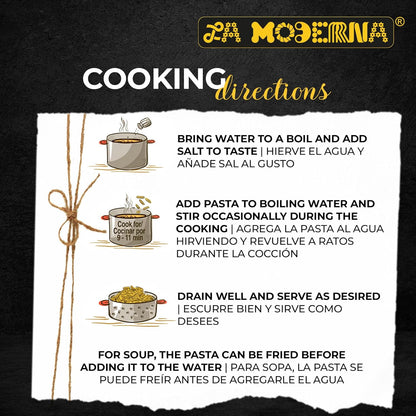 LA MODERNA, Spaghetti, Pasta, Hecha con Sémola de Trigo Durum, Enriquecida con Vitaminas y Hierro, 7 oz
