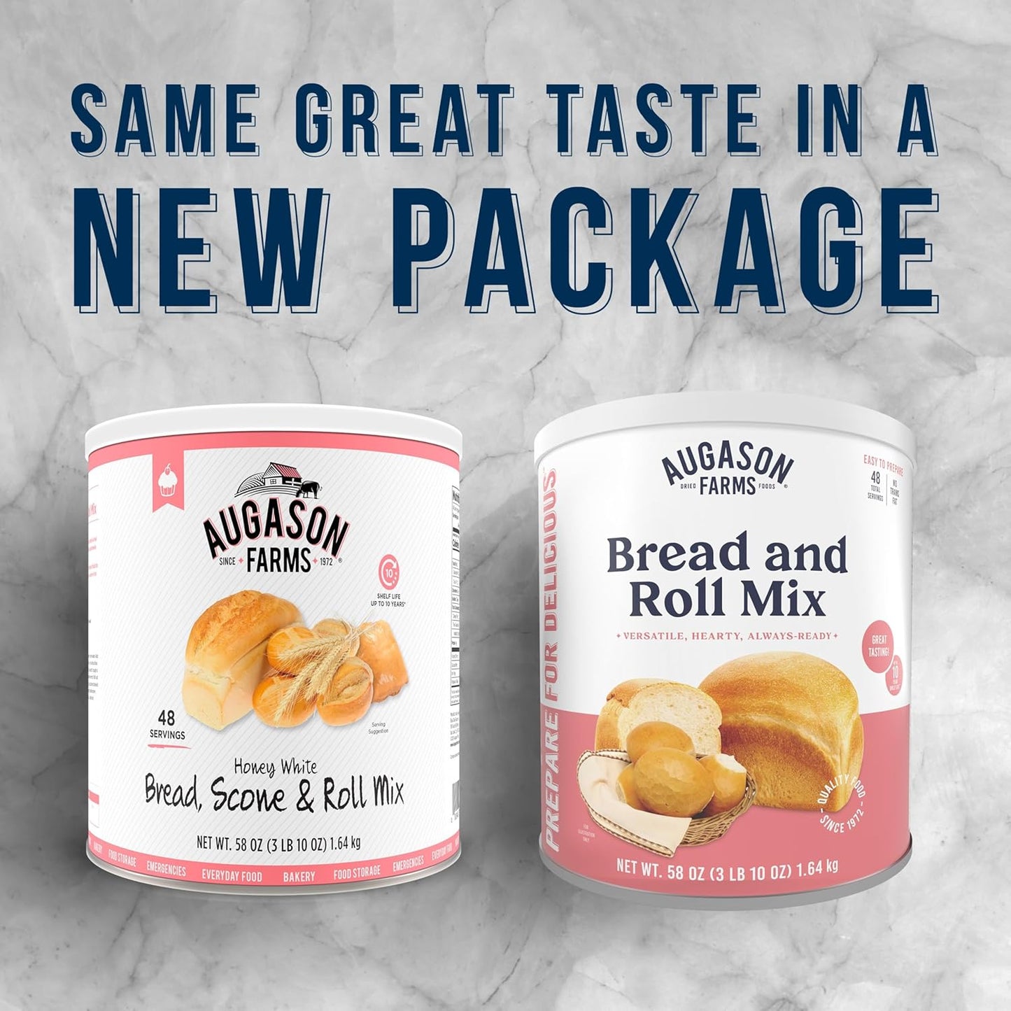 Augason Farms Bread and Roll Mix Can, Emergency Food Supply, Everyday Meals, 48 Servings