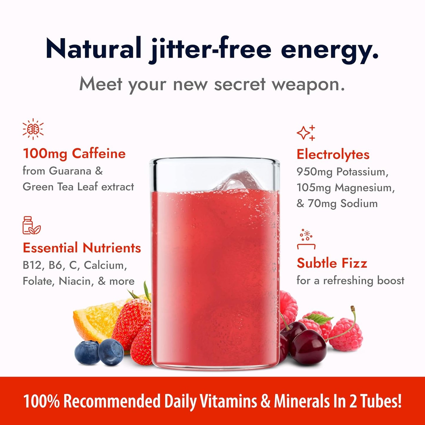 Zipfizz Healthy Energy Drink Mix, Hydration with B12 and Multi Vitamins, Fruit Punch, 20 Tubes (Pack of 1)
