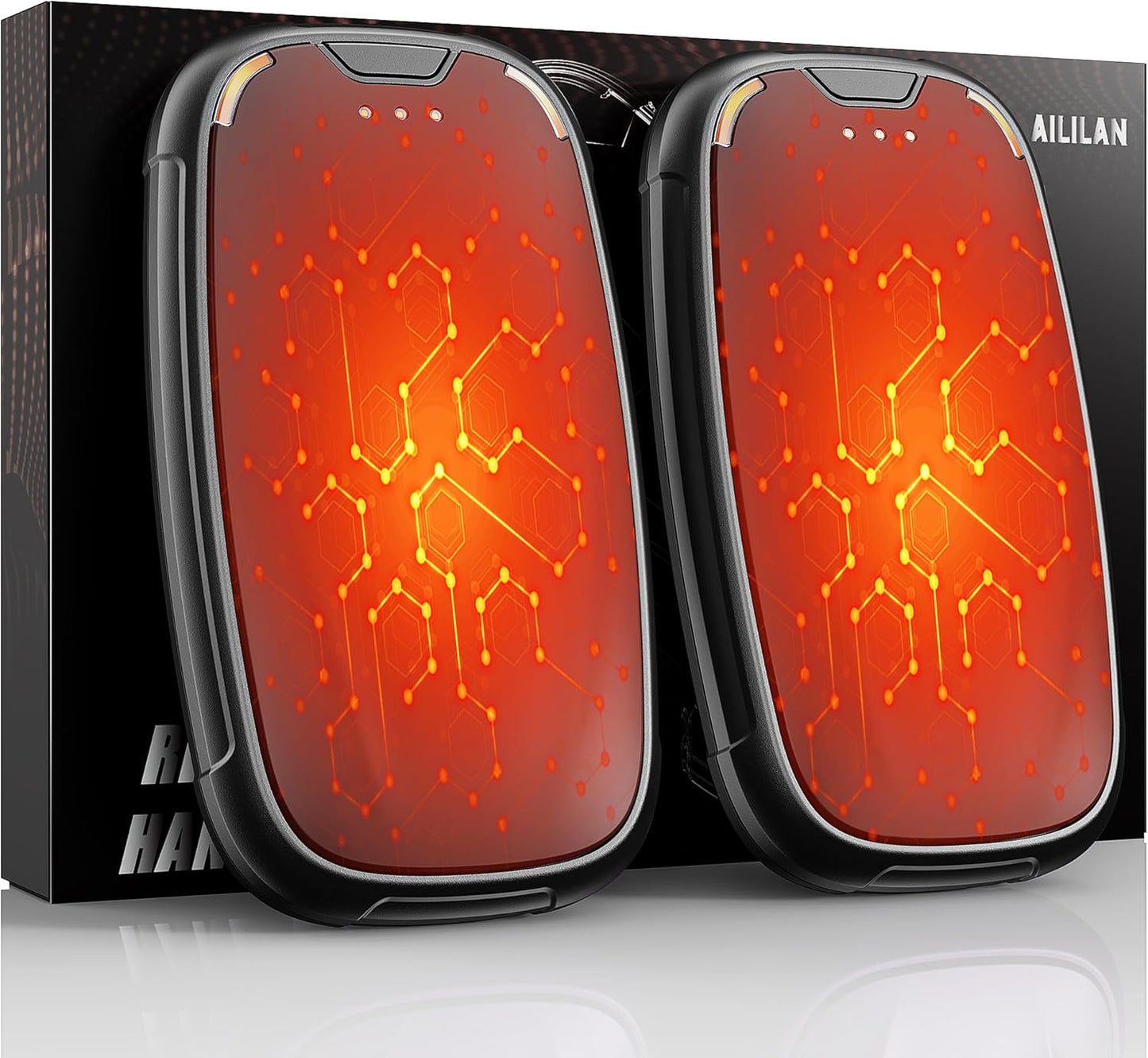 Hand Warmers Rechargeable 2 Pack, Rechargeable Hand Warmer, Pocket Portable Electric Hand Warmer, Reusable Handwarmers, A Winter Christmas Hand-Warming Gift for Work, Camping, Golf, and Hunting
