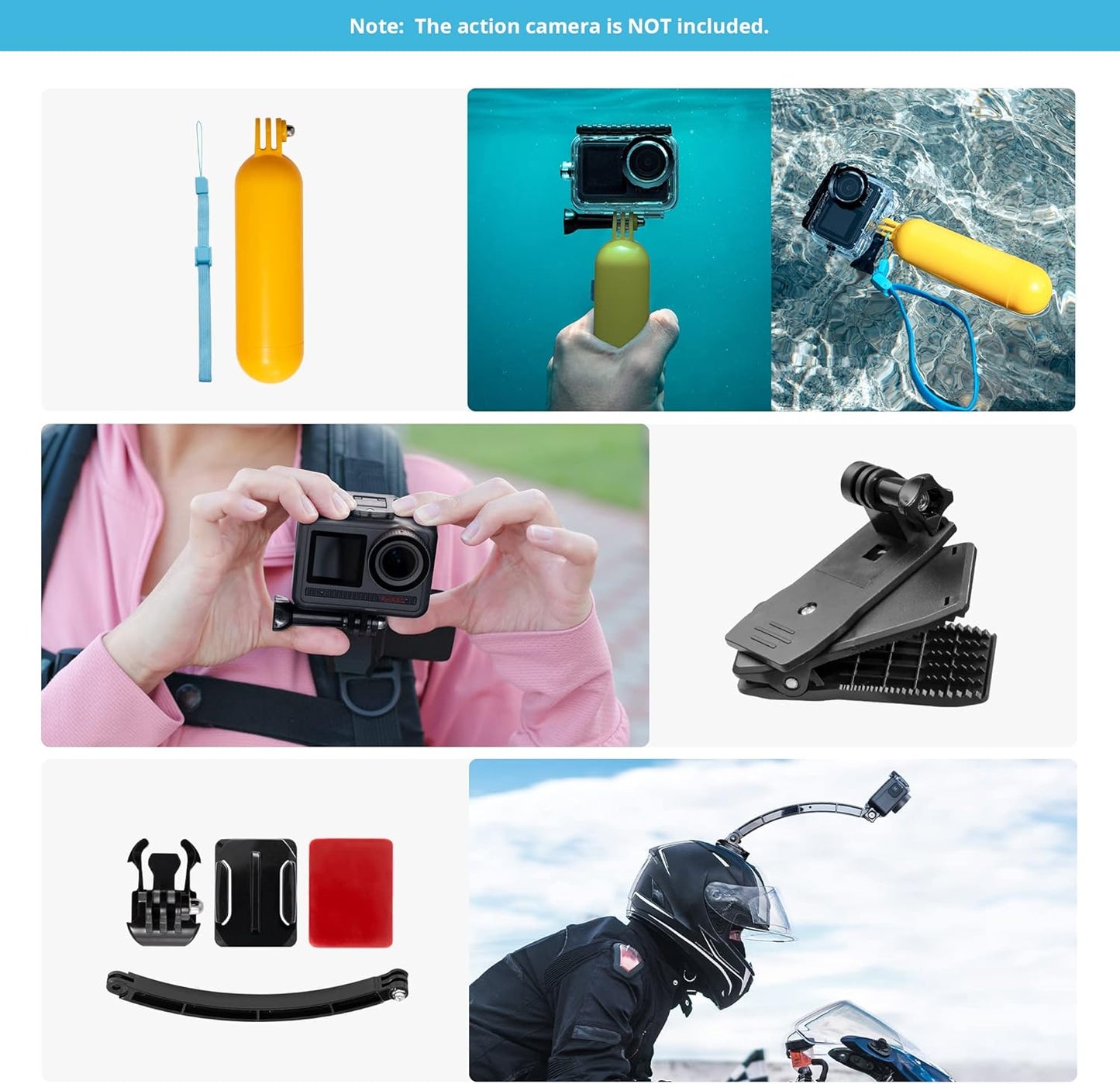 AKASO Outdoor Sports Action Camera Accessories Kit 42 in 1 for EK7000/ EK7000 Pro/Brave 4/Brave 7 LE/Brave 7/Brave 8/V50X/V50 Pro/V50 Elite/GoPro Hero 13/12/11/10