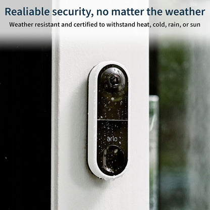 Arlo Essential Wired Video Doorbell - HD Video, 180° View, Night Vision, 2 Way Audio, Black - AVD1001B