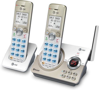 AT&T DL72219 DECT 6.0 2-Handset Cordless Phone for Home with Connect to Cell, Call Blocking, 1.8" Backlit Screen, Big Buttons, intercom, and Unsurpassed Range