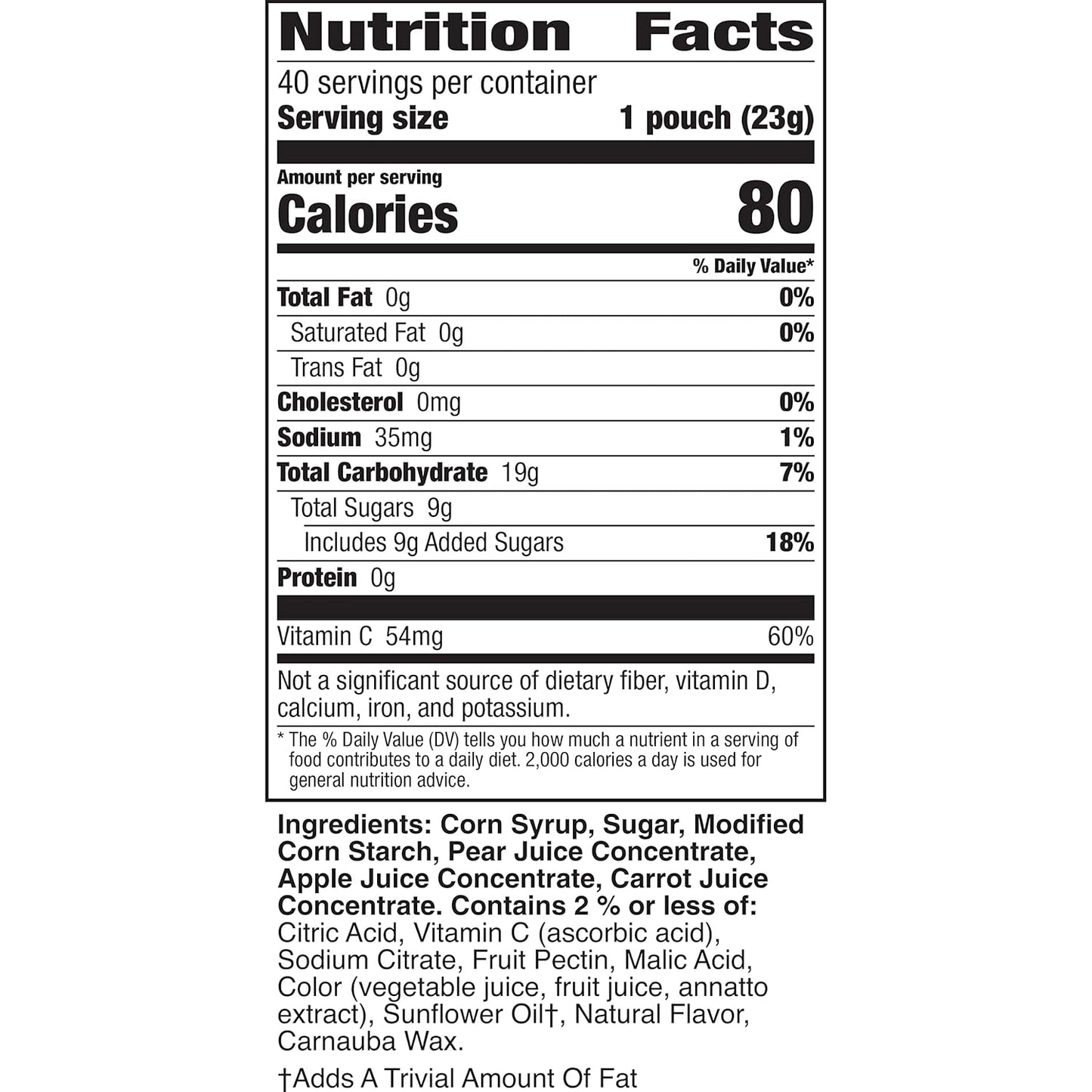 Mott's Fruit Flavored Snacks, Assorted Fruit, Family Pack, Gluten Free, 40 ct