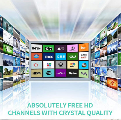 2024 Updated Amplified TV Antenna,1400 Miles Range Indoor/Outdoor Antenna for Smart TV and All Older TV's,Digital TV Antenna with Thick Coaxial Cable and Amplifier