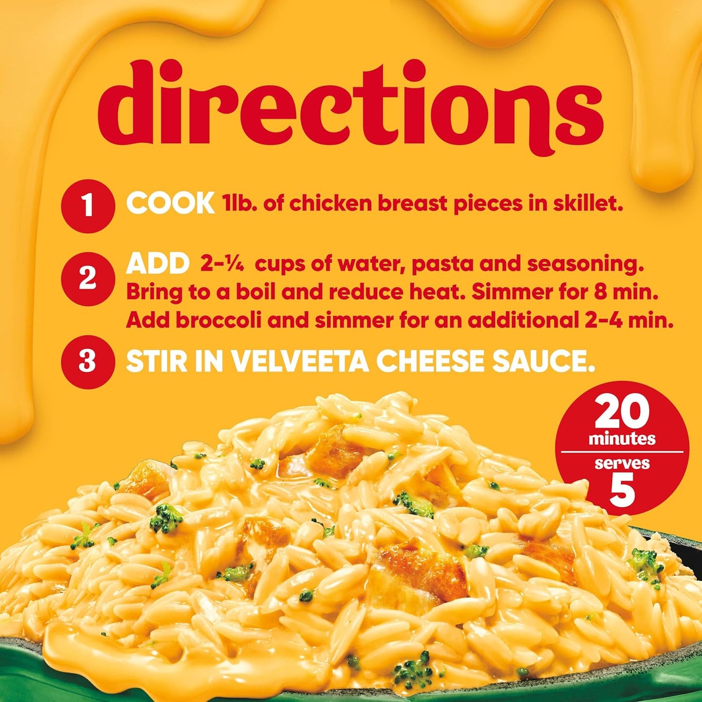 Velveeta Skillets Chicken & Broccoli One Pan Dinner Kit, 13.6 oz Box