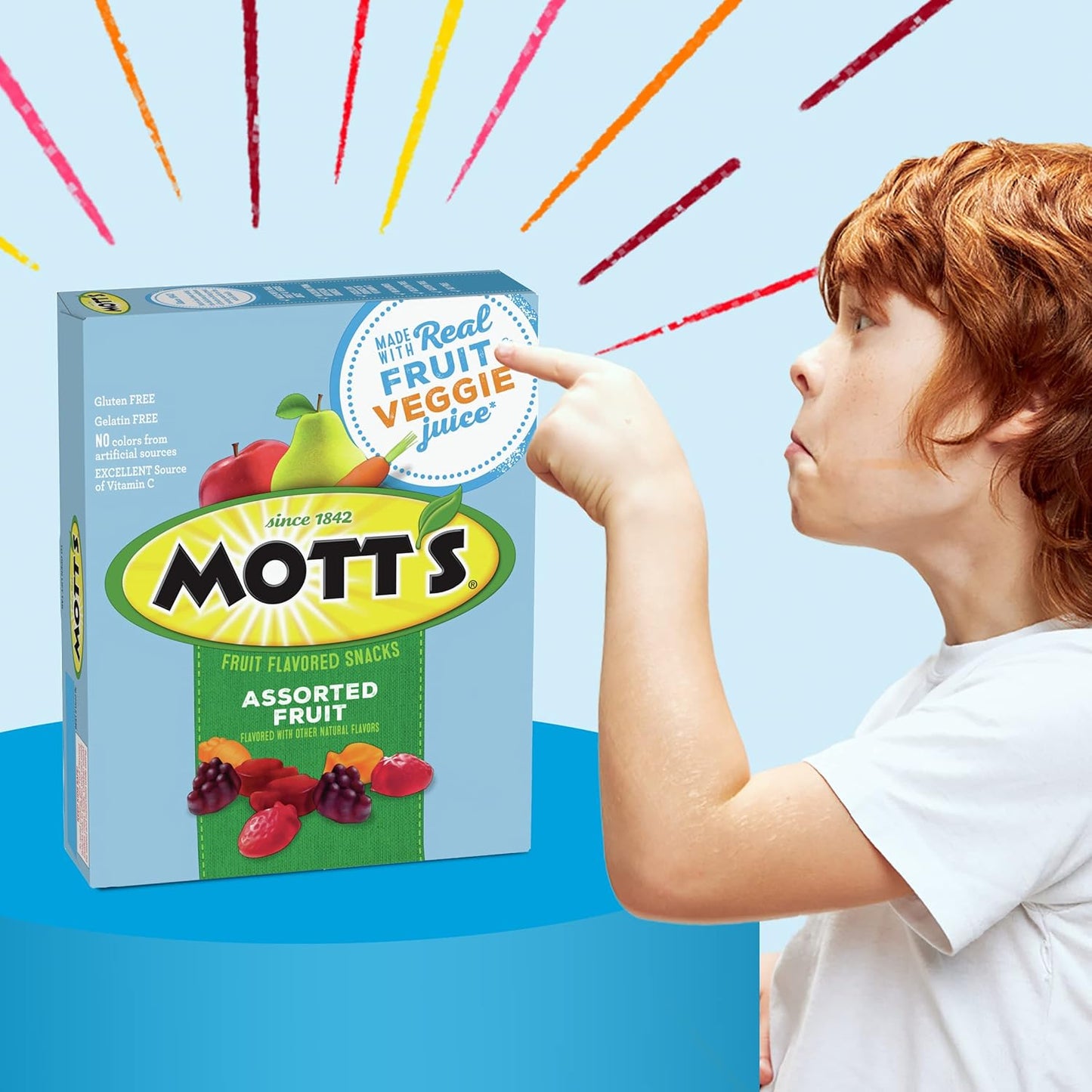 Mott's Fruit Flavored Snacks, Assorted Fruit, Family Pack, Gluten Free, 40 ct
