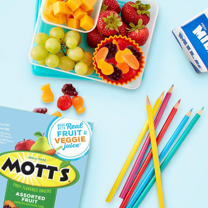 Mott's Fruit Flavored Snacks, Assorted Fruit, Family Pack, Gluten Free, 40 ct