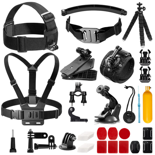 AKASO Outdoor Sports Action Camera Accessories Kit 42 in 1 for EK7000/ EK7000 Pro/Brave 4/Brave 7 LE/Brave 7/Brave 8/V50X/V50 Pro/V50 Elite/GoPro Hero 13/12/11/10