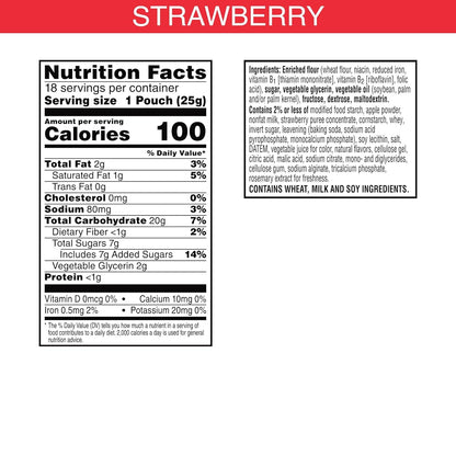 Kellogg's Special K Pastry Crisps, 100 Calories, Breakfast Bars, Value Size, Strawberry, 15.84oz Box (36 Crisps)