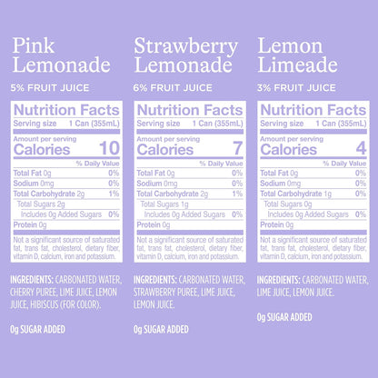 Spindrift Lemonade 3 Flavor Variety 20 Pack,12 Fl Oz (Pack of 20)