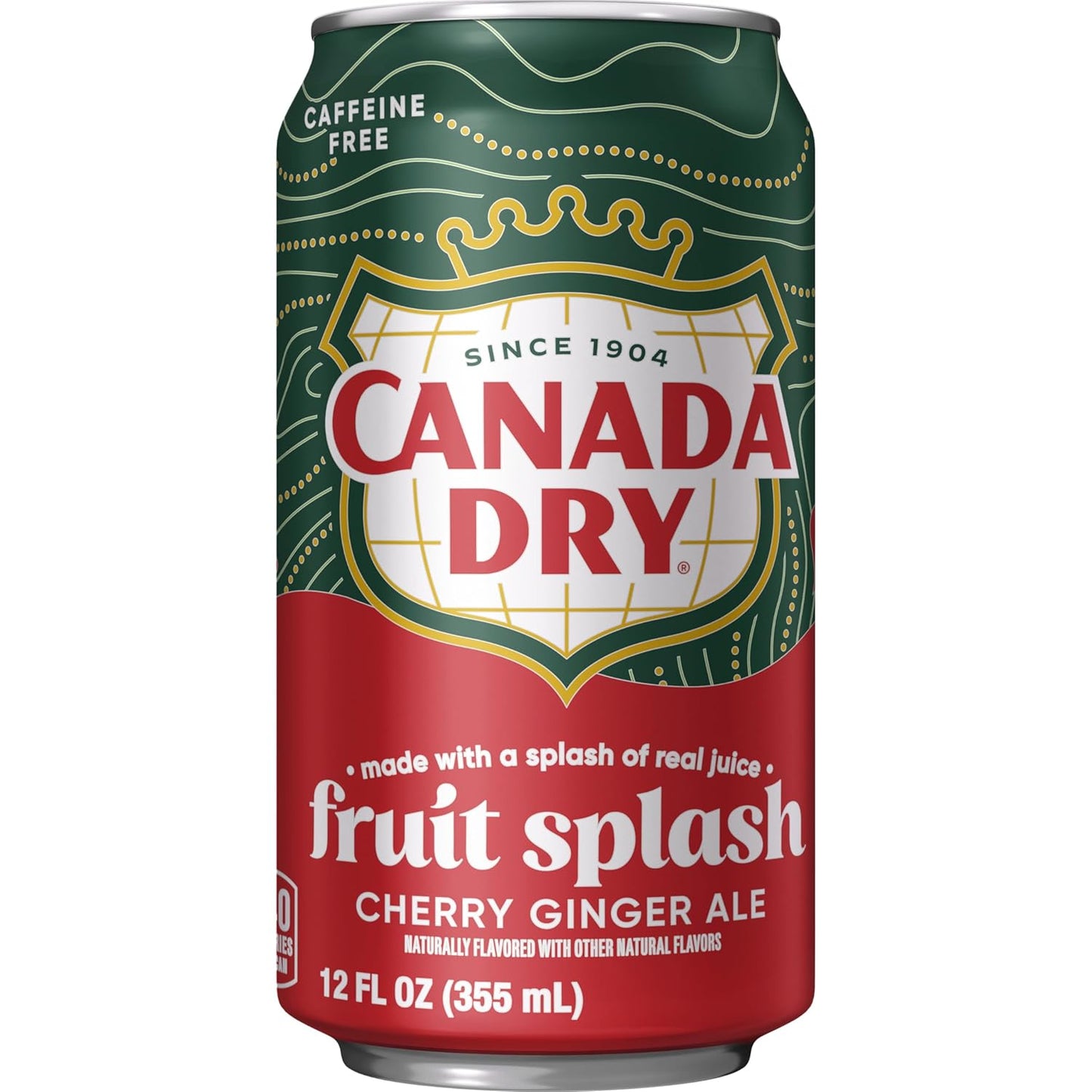 Canada Dry Cherry Gingerale Fruit Splash 12oz, Pack of 12