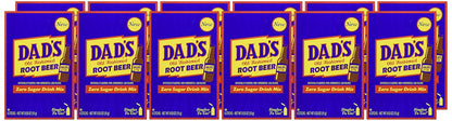 Dad's Old Fashioned Root Beer Singles To Go Sugar Free Powder Drink Mix 6 Sticks Per Box, 12 Boxes (72 Total Sticks)