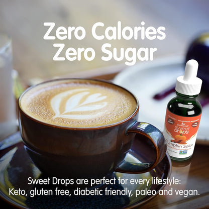 SweetLeaf Sweet Drops - Flavored Stevia Liquid Sweetener, Organic Stevia Extract, Zero Calories, Gluten Free, Keto Friendly, Non GMO, Natural Flavor - Pumpkin Spice, 2 Fl Oz (Pack of 1)