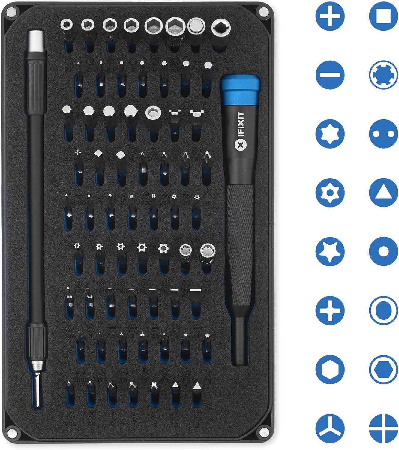 iFixit Mako Driver Kit - 64 Precision Bit Set for Electronics Repair