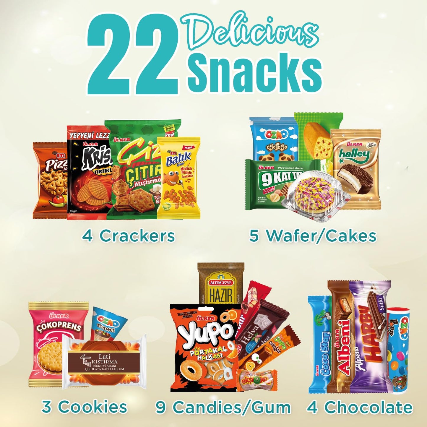 International Exotic Snack Box Variety Pack, 22 Count Premium Foreign Rare Snack Food Gifts with Suprise Item for Fun, Mystery Box of Snacks, European Snacks for Adults and Kids