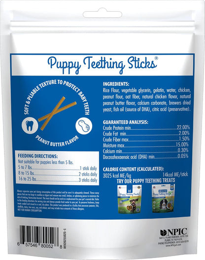 N-Bone Puppy Teething Sticks Peanut Butter Flavor, 3.74-oz Bag