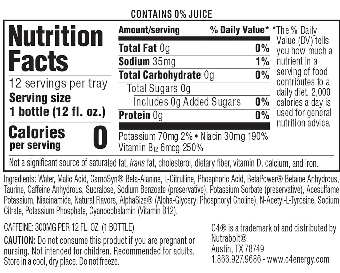 Cellucor C4 Ultimate Non-Carbonated Zero Sugar Energy Drink, Pre Workout Drink + Beta Alanine, 12 Fl Oz (Pack of 12)