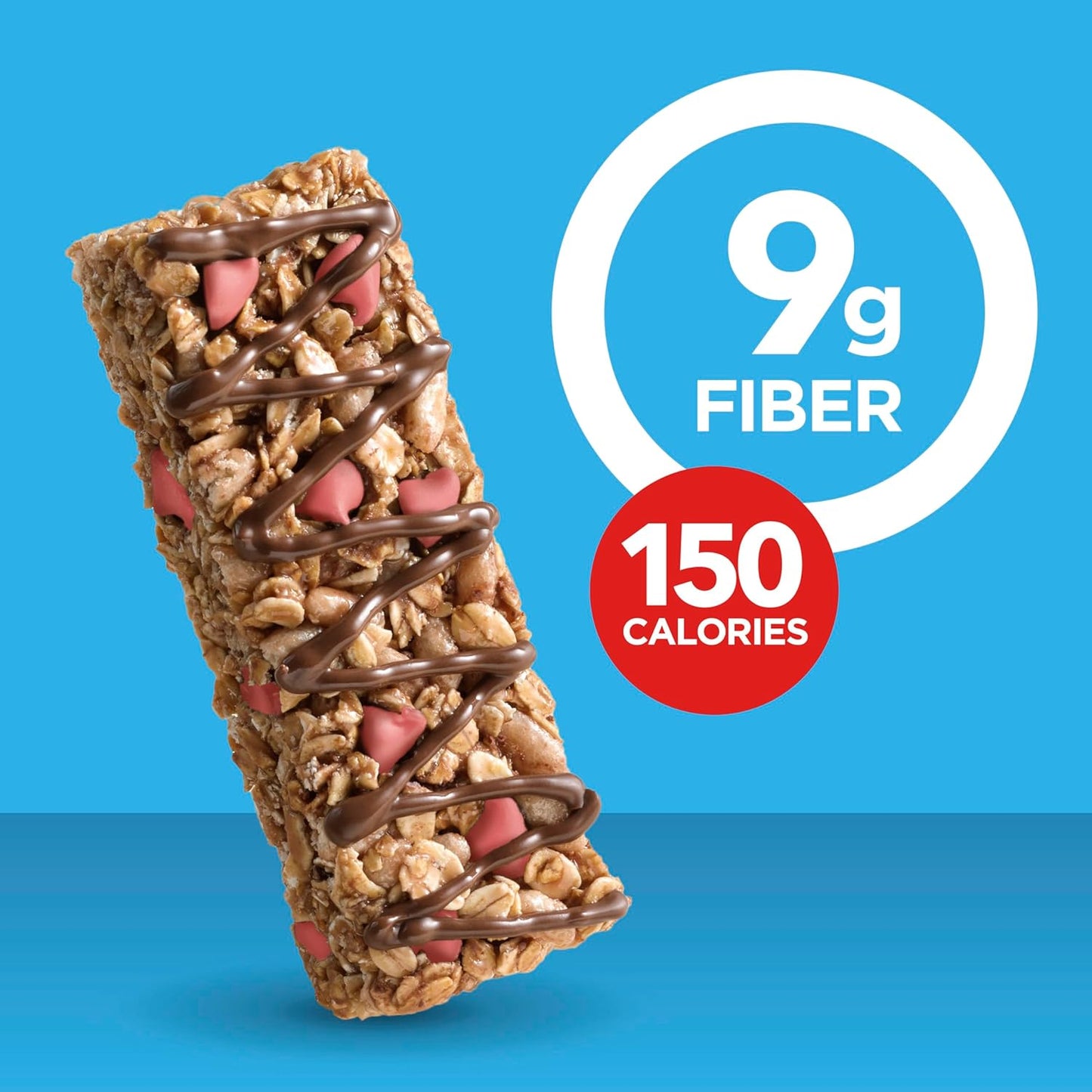 Fiber One Chewy Bars, Oats & Chocolate Strawberry Fiber Snacks, 5 Count, 7 oz