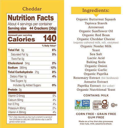 Simple Mills Pop Mmms Cheddar Baked Snack Crackers, Gluten Free, 4 Ounce (Pack of 3)