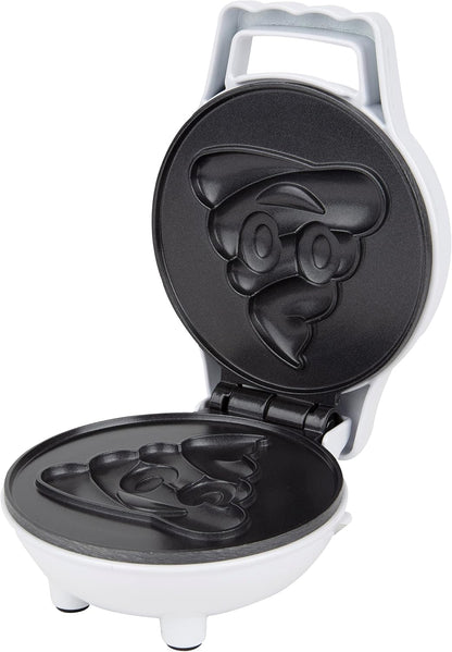 Poop Emoji Mini Waffle Maker- Make Breakfast Fun for Kids w Cute Smiley Face Design, 4" Waffler Iron Makes Poop Shaped Pan Cakes or Waffles, Electric Non Stick Funny Christmas Gift- Licensed by Emoji
