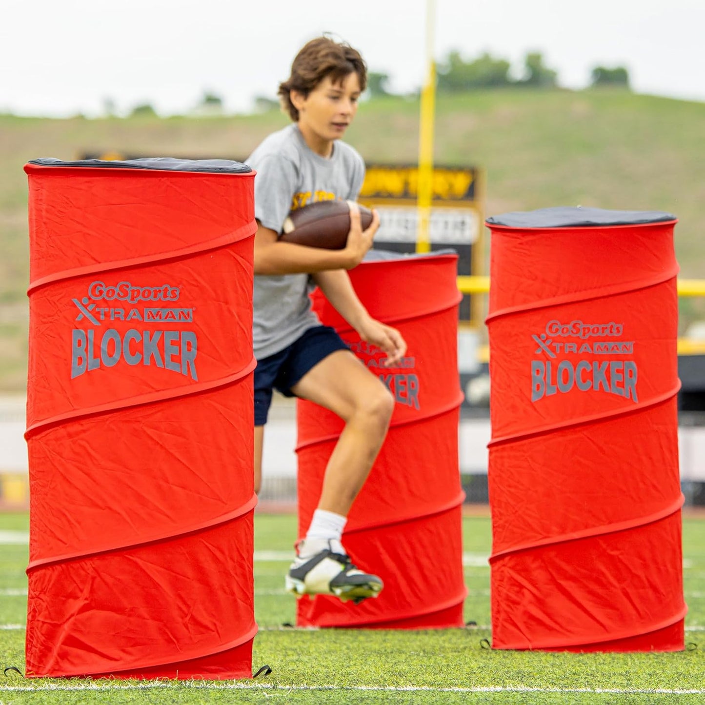 GoSports XTRAMAN Blocker Pop-Up Defenders 3 Pack - Safely Simulate Defenders for All Major Sports - Basketball, Soccer, Football and More