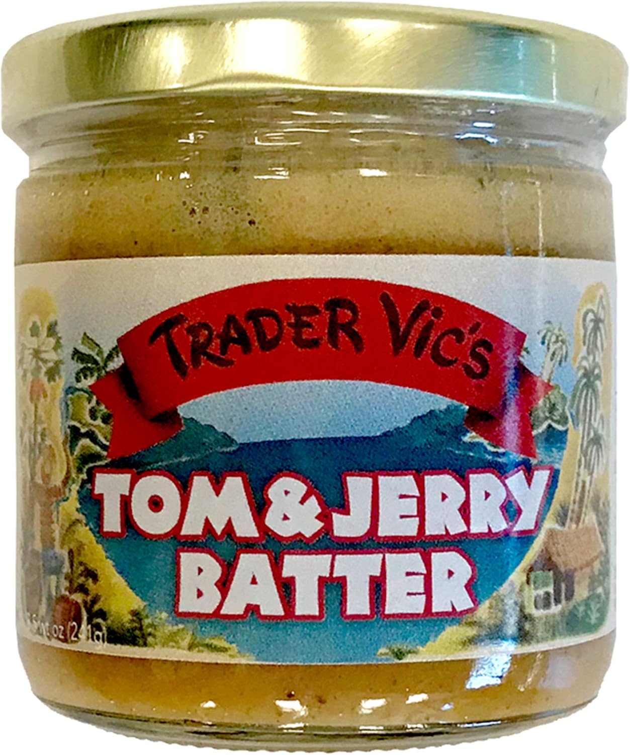 Trader Vic's Combo Pack Tom & Jerry Batter and Hot Buttered Rum Batter 2-Pack 1 Each with Gold Stainless Steel Stirring Spoon (3-Pc Set)