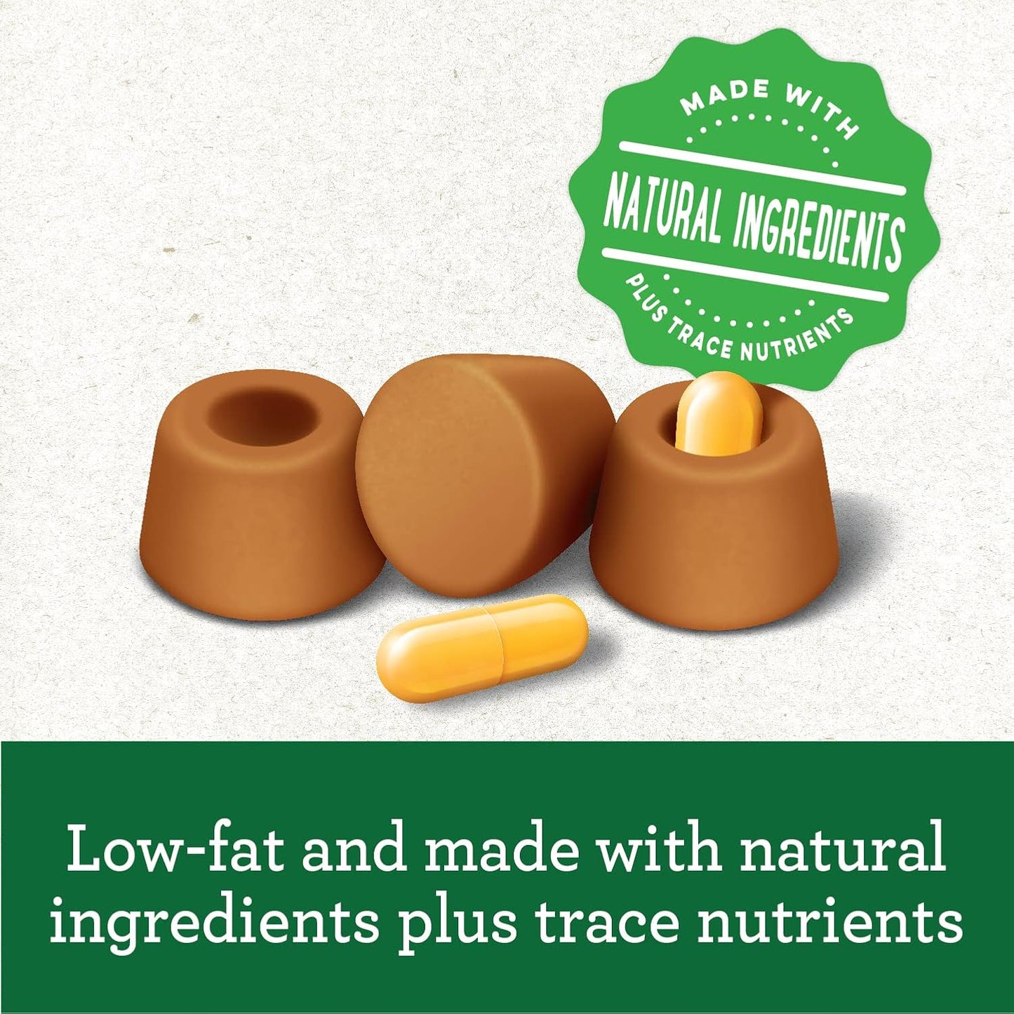 Greenies Pill Pockets for Dogs Capsule Size Natural Soft Dog Treats with Real Peanut Butter, 7.9 oz. Pack (30 Treats)