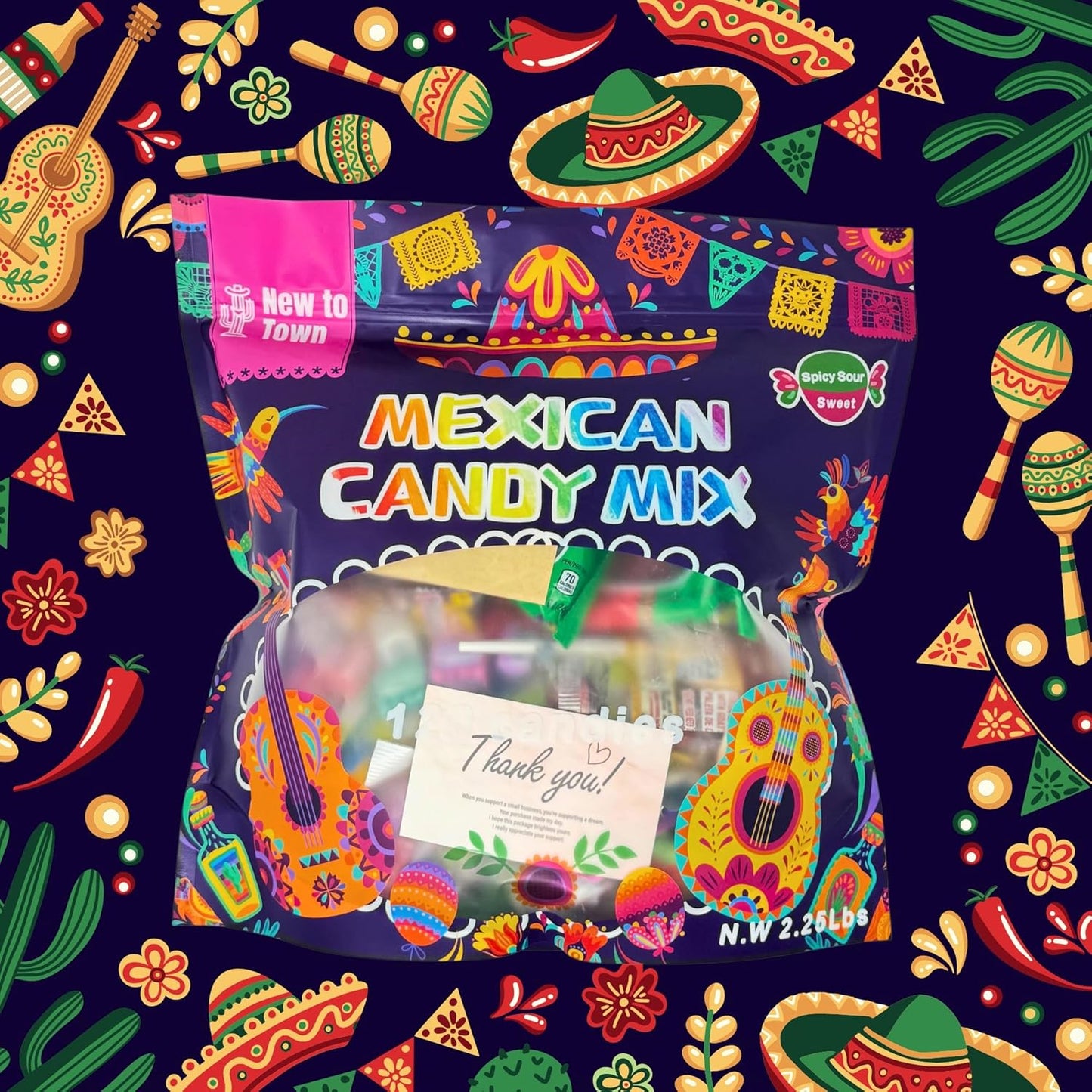Mexican Candy Variety Pack 120 pieces, Authentic Dulces Mexicanos, Perfect for Piñatas, Includes Vero, Lucas, Pulparindo. Spicy, Sweet and Sour Assortment Mix Candy, Fiesta, Birthdays