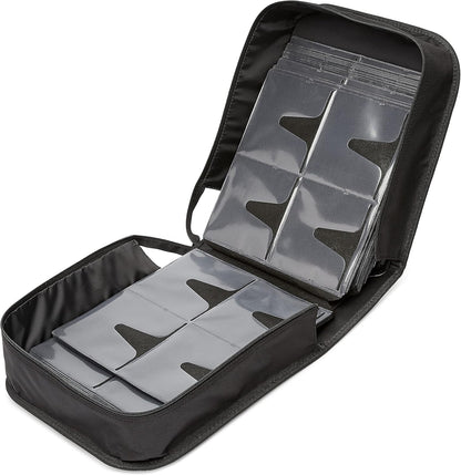 Amazon Basics Polyurethane CD/DVD Portable Storage Binder, 400-capacity, Black