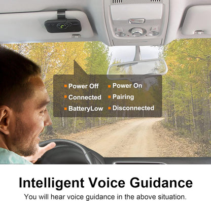 Bluetooth Car Speaker for Cell Phone, Handsfree Bluetooth Car Kit Motion AUTO ON Off Support Siri Voice Assistant Handsfree Speakerphone with Visor Clip - BC980P