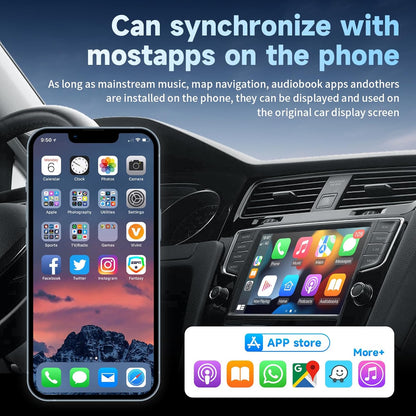 CarPlay Wireless Adapter for iPhone and Android Auto, Wireless CarPlay Dongle for Cars from 2016 and iOS 10+ USB Type-C (CarPlay Wireless Adapter)