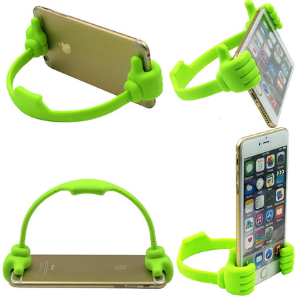 Honsky Thumbs-up Phone Stand for Tablets, Thumbs Up Lazy Phone Stand，E-Readers and Smart Phones,Stocking Stuffers for Teens- 2 Pack - Green, Purple